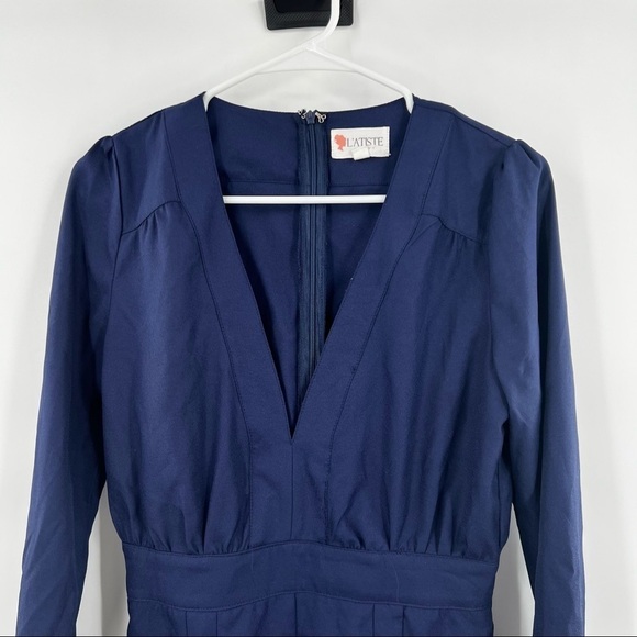 L’Atiste blue long sleeve shirt romper M - Picture 2 of 9